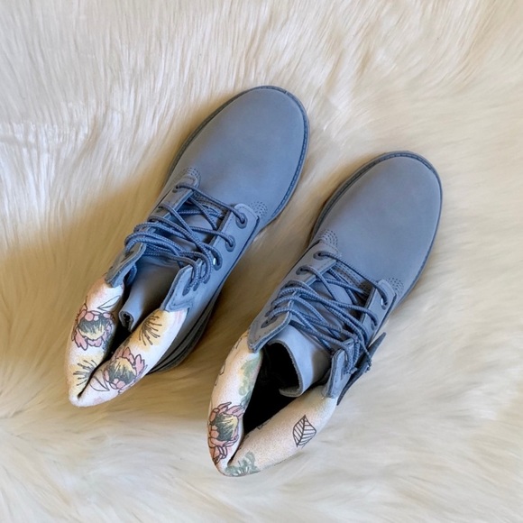 Timberland Premium 6” Waterproof Light Blue Boots - Picture 4 of 8